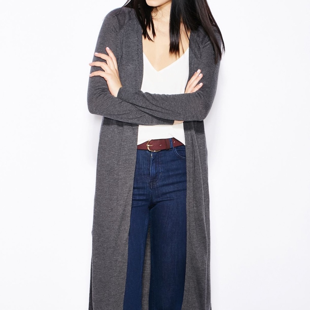 Mango long knit cardigan